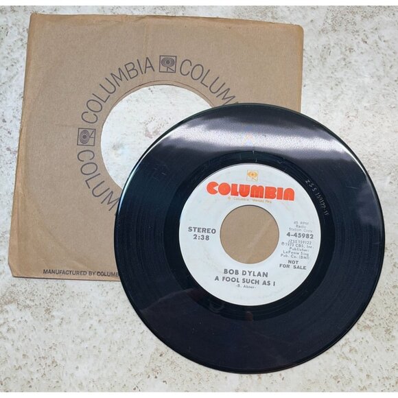 Bob Dylan A Fool Such As I 45 Folk Rock Promo Columbia 45982 WLP Mono Stereo - Picture 5 of 6